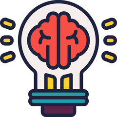 idea icon. vector filled color icon for your website, mobile, presentation, and logo design.