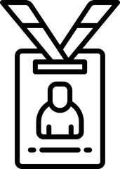 id card icon. vector line icon for your website, mobile, presentation, and logo design.