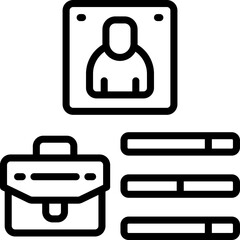 employee skill icon. vector line icon for your website, mobile, presentation, and logo design.