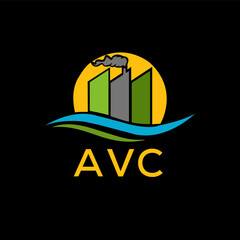 AVC Letter logo design template vector. AVC Business abstract connection vector logo. AVC icon circle logotype.
