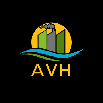 AVH Letter logo design template vector. AVH Business abstract connection vector logo. AVH icon circle logotype.
