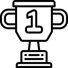trophy icon. vector line icon for your website, mobile, presentation, and logo design.