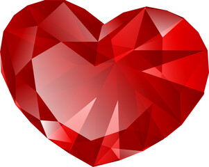 red heart gemstone