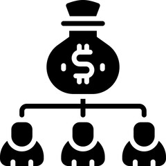 dividend icon. vector glyph icon for your website, mobile, presentation, and logo design.