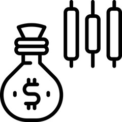 trading icon. vector line icon for your website, mobile, presentation, and logo design.