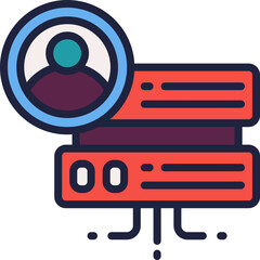 server admin icon. vector filled color icon for your website, mobile, presentation, and logo design.