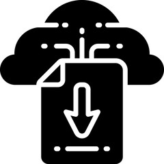 download icon. vector glyph icon for your website, mobile, presentation, and logo design.