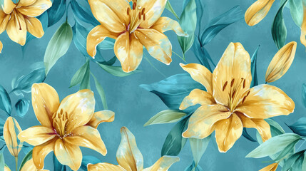 Obraz premium Classic Handdrawna and Hand Painted Retro Vintage Style Fine Art canvas for wallpaper and background with Colorful Peacocks, birds, Flowers and plants, Nature-inspired and floral botanical, ornamental