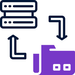 backup icon. vector dual tone icon for your website, mobile, presentation, and logo design.