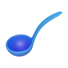 Blue Ladle Model in 3D Presentation With Ergonomic Design. Blue Soup Ladle With High-Quality Material.
3d illustration, 3d element, 3d rendering. 3d visualization isolated on a transparent background