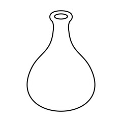 Vector vase lines style hand drawn illustration 