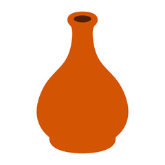 Vector ceramic vase hand drawn illustration 