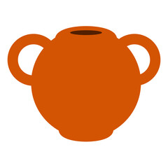 Vector ceramic vase hand drawn illustration 