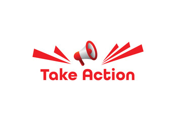 Take Action text on white background