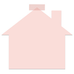 House-Shaped Paper with Adhesive Tape. Can be used as a Text Frame.