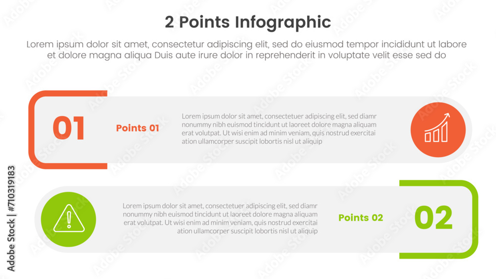 Poster versus or compare and comparison concept for infographic template banner with round rectangle box st