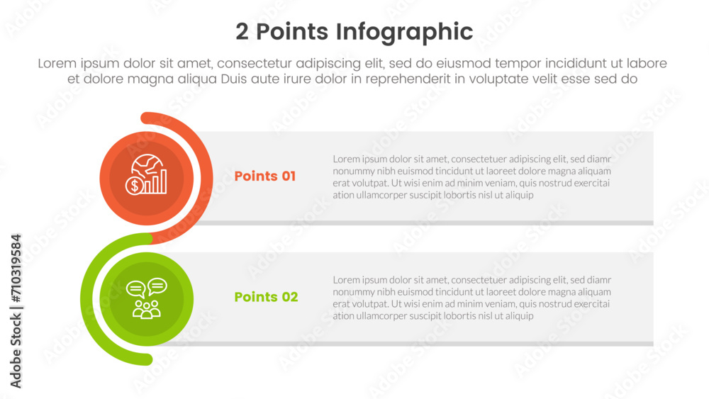 Poster versus or compare and comparison concept for infographic template banner with rectangle box stack an