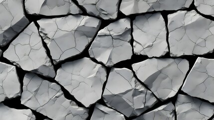 White fragmented ground, shattered ground Abstract Texture - Generative AI	