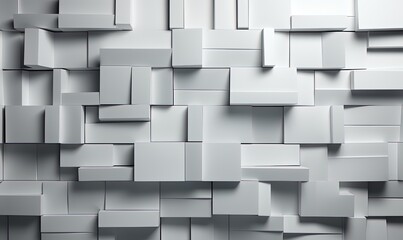 Abstract 3D white square background . Created with Ai