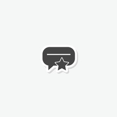 Feedback icon sticker isolated on gray background