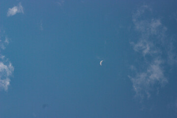 Crescent Moon In The Middle of the Day