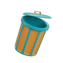 3D Hospital Bin Model Sustainable Medical Waste Management. 3d illustration, 3d element, 3d rendering. 3d visualization isolated on a transparent background
