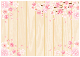 桜、和風、春、板、背景