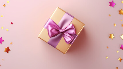 Gift box background with copy space for Christmas gifts, holidays or birthdays