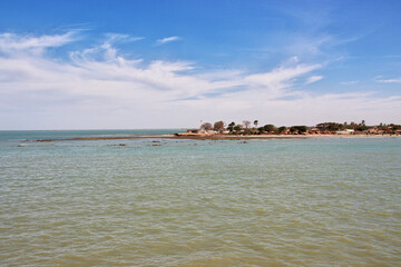 Coast of Atlantic ocean in Banjul, Gambia, West Africa