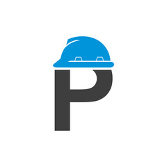 helmet construction logo , industry logo