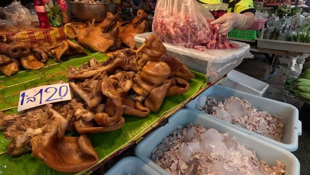 Traditional Market Meat Stall Activity