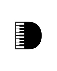 piano initial logo , music logo