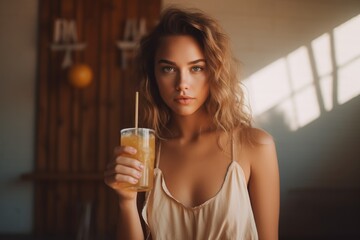 Girl with a drink