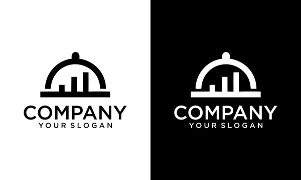 Creative Finance Food Service Vector Logo Design Template