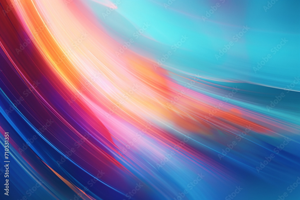 Canvas Prints colorful abstract background with energetic flowing lines, generative ai