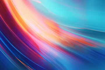 Colorful abstract background with energetic flowing lines, Generative AI