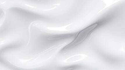 White silk background with a smooth surface, background image of white liquid surface, Generative AI