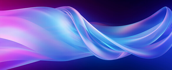 Naklejka premium Neon Waves Background