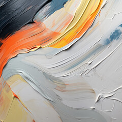 Abstract gray background of oil paint strokes