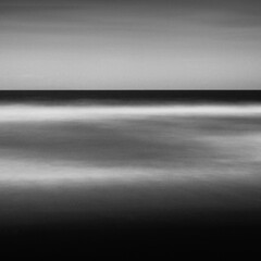 Long exposure shot of the sea, Kanagawa Prefecture, Japan