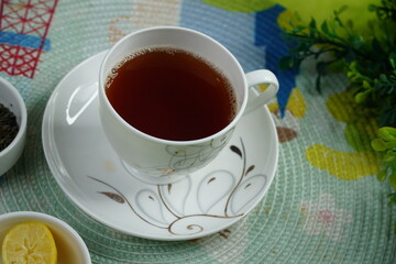 Cup of Tea - Black Tea - Green Tea with Tea Leaves