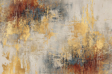 Golden abstract vintage texture art illustration, carpet background - obrazy, fototapety, plakaty