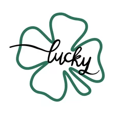 Foto op Canvas Creative logo of Lucky writting © NATALIIA TOSUN