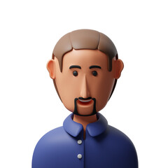 Man avatar 3d illustration