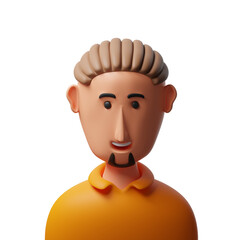 Old man avatar 3d illustration