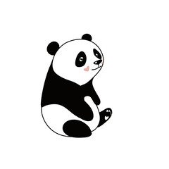  Cute panda, illustration 
