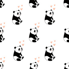 panda seamless pattern