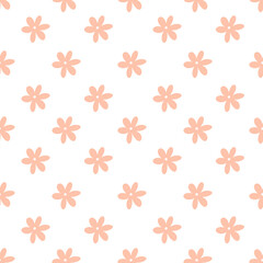Fototapeta na wymiar seamless floral pattern with peachy flowers 