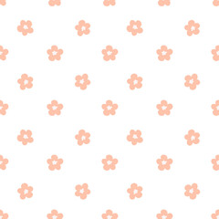 seamless floral pattern with peachy flowers 