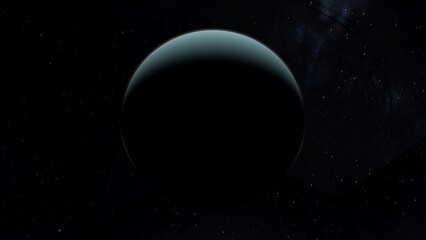 Planet Uranus Close Up beautiful space scene